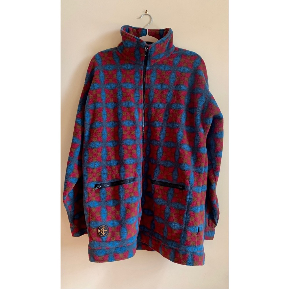 Vintage Columbia mid length fleece jacket